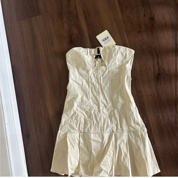 Peppermayo Cream strapless Mini Dress - Picture 2 of 2